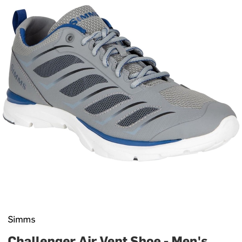 Simms Men's Gray and Blue Ventilated (Boat) Shoe